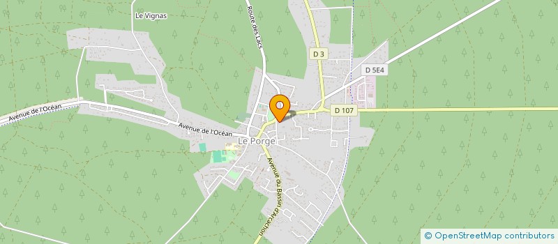 localisation de l'entreprise LA PORTE BLEUE  LE PORGE