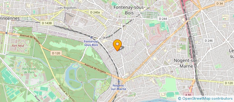 localisation de l'entreprise LA PORTE D'OR à NOGENT-SUR-MARNE