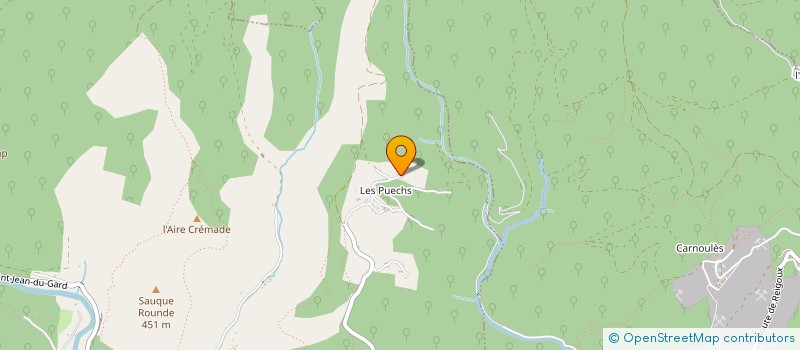 localisation de l'entreprise LA PORTE DES CEVENNES  BOISSET-ET-GAUJAC