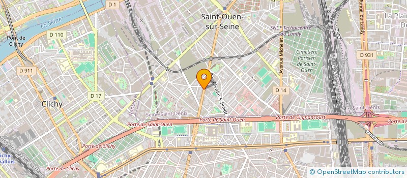 localisation de l'entreprise LA PORTE DES DOCKS à SAINT-OUEN-SUR-SEINE