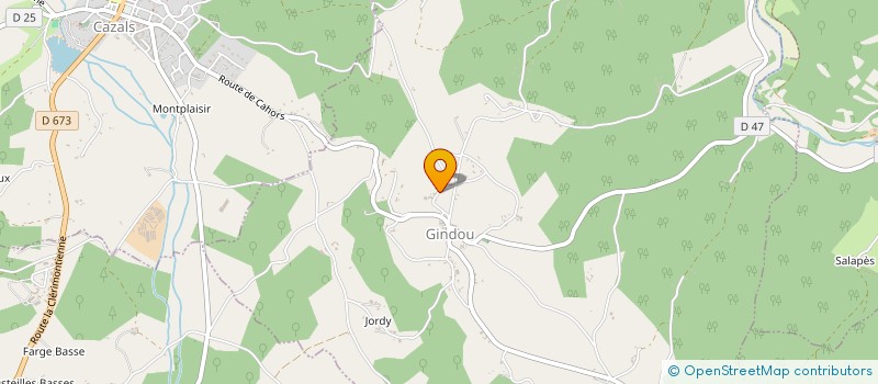 localisation de l'entreprise LA PORTE OUVERTE à GINDOU