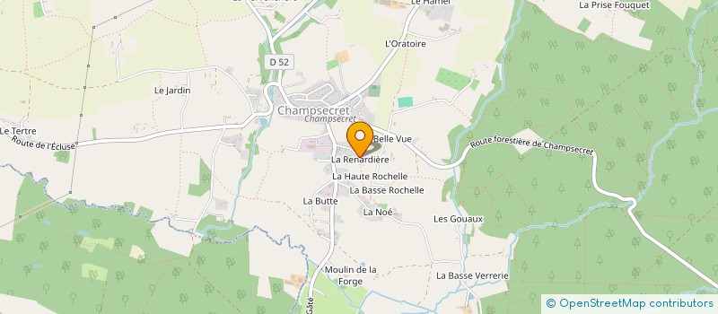 localisation de l'entreprise LA PORTE OUVERTE à CHAMPSECRET