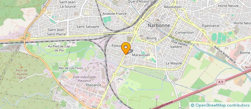 localisation de l'entreprise LA PORTEUSE DE PAIN  NARBONNE