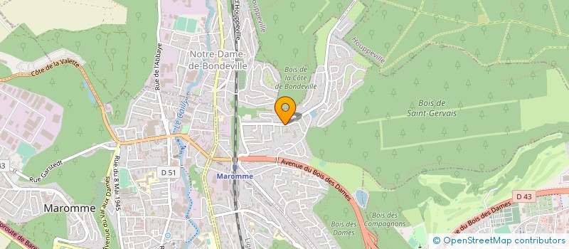 localisation de l'entreprise LA PORTEUSE DE PAIN  NOTRE-DAME-DE-BONDEVILLE