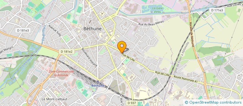 localisation de l'entreprise LA POSE à BETHUNE