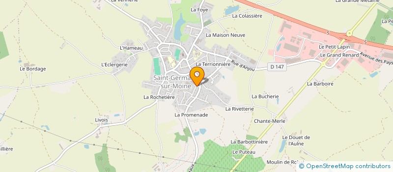 localisation de l'entreprise LA POTERIE à SEVREMOINE