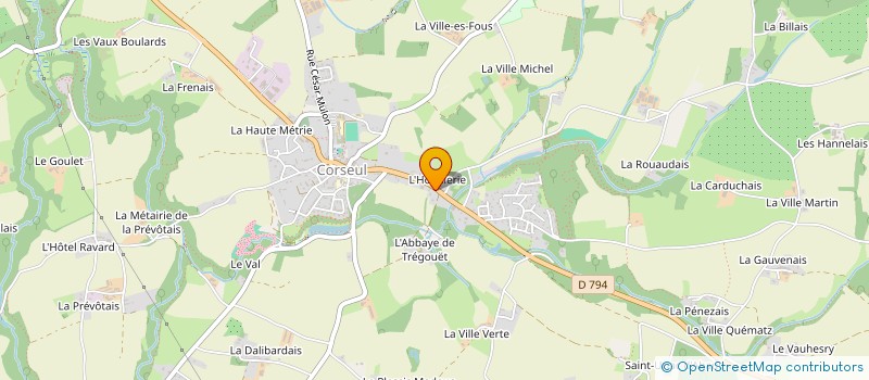 localisation de l'entreprise LA POTERIE DE SANDRA & CO  CORSEUL