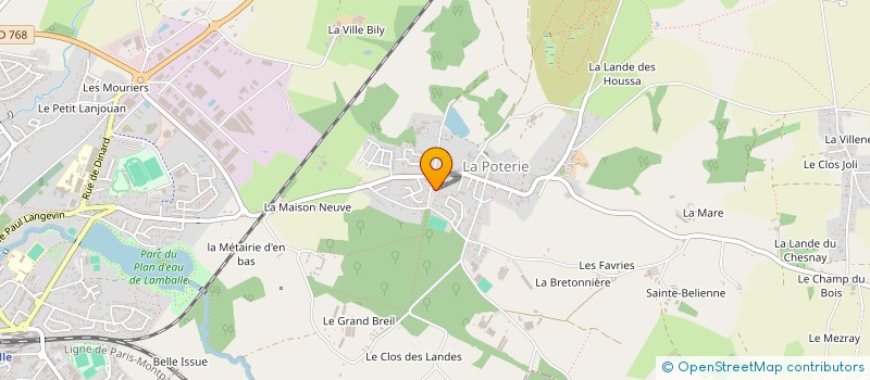 localisation de l'entreprise LA POTERIE, NATURE ET PATRIMOINE  LAMBALLE-ARMOR