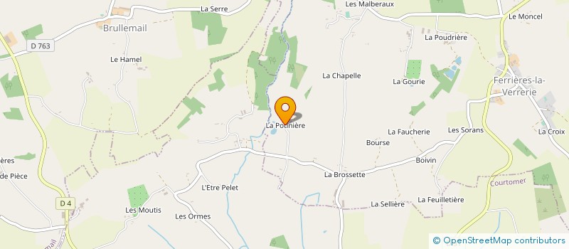 localisation de l'entreprise LA POTINIERE à FERRIERES-LA-VERRERIE