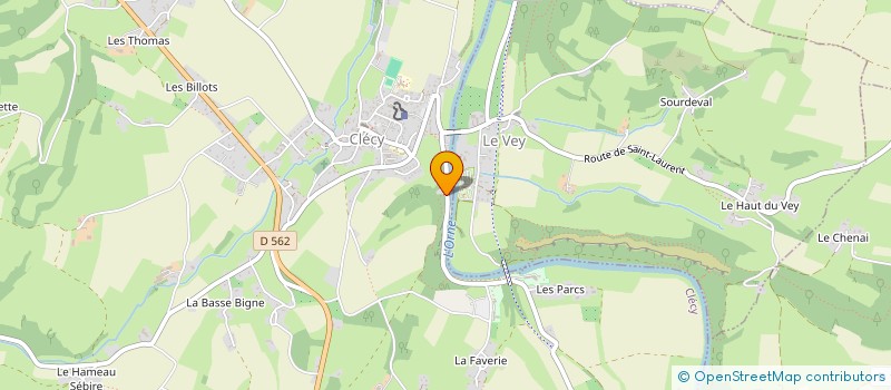 localisation de l'entreprise LA POTINIERE  CLECY