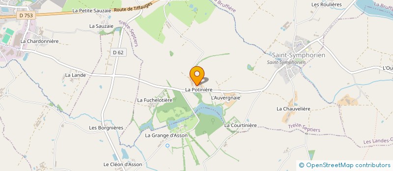 localisation de l'entreprise LA POTINIERE  TREIZE-SEPTIERS