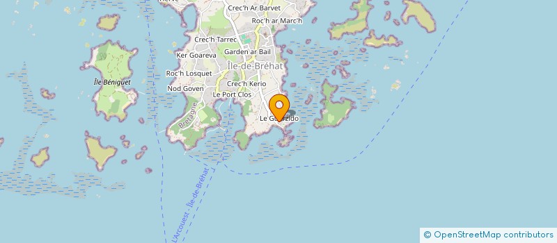 localisation de l'entreprise LA POTINIERE DE LA PLAGE - LE GUERZIDO  ILE-DE-BREHAT
