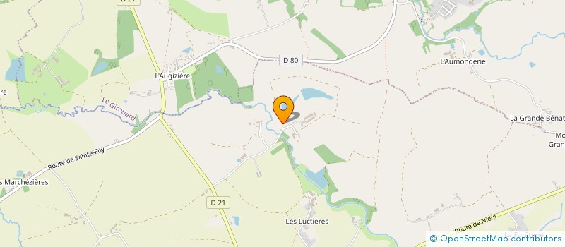 localisation de l'entreprise LA POULAUDIERE à GROSBREUIL