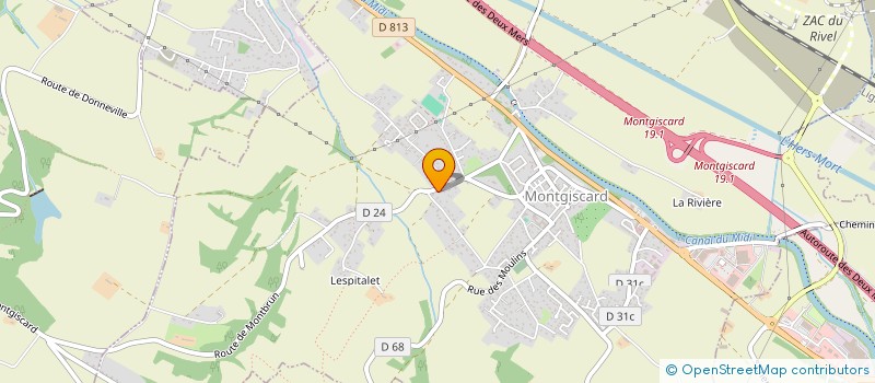 localisation de l'entreprise LA POULE KIWI  MONTGISCARD