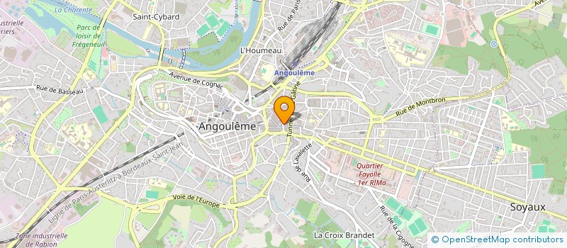 localisation de l'entreprise LA POULE NOIRE à ANGOULEME