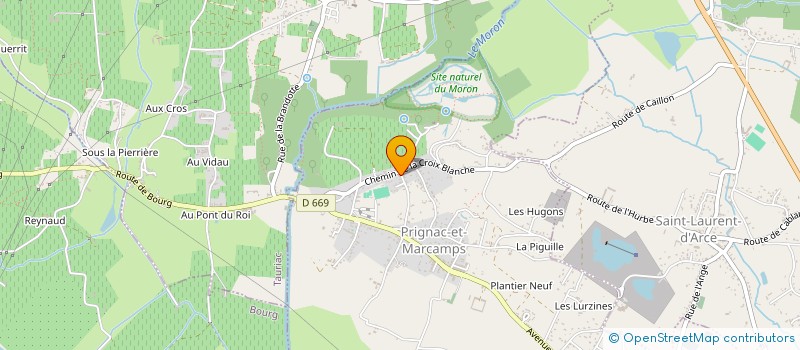 localisation de l'entreprise LA POURQUAUDE  PRIGNAC-ET-MARCAMPS