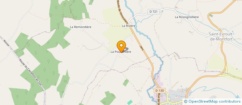 localisation de l'entreprise LA POUSSE à SAINT-EVROULT-DE-MONTFORT