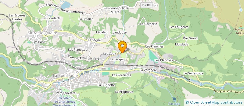 localisation de l'entreprise LA POUTIE à LA BOURBOULE