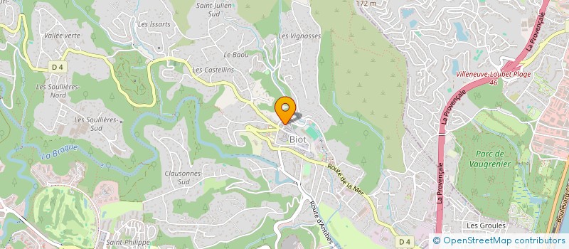 localisation de l'entreprise LA POUTOUREK  BIOT