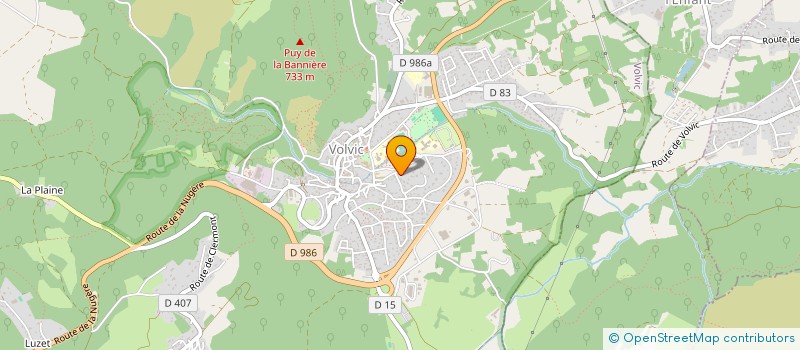 localisation de l'entreprise LA POUZZOLANE DE VOLVIC à VOLVIC