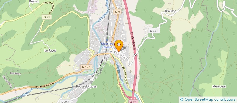 localisation de l'entreprise LA PRADE à MASSIAC