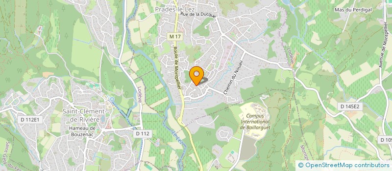 localisation de l'entreprise LA PRADEENNE  PRADES-LE-LEZ