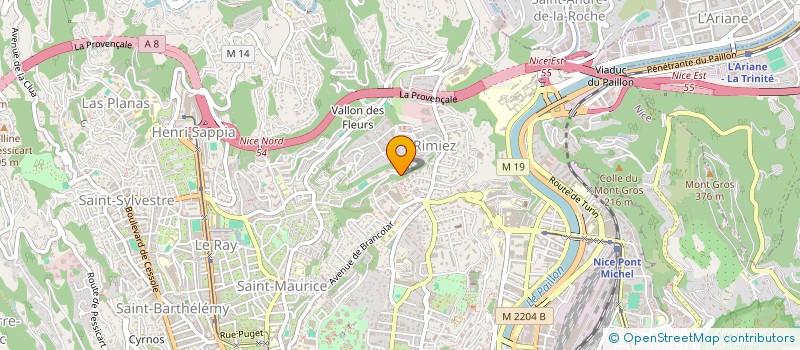 localisation de l'entreprise LA PRADELLE à NICE