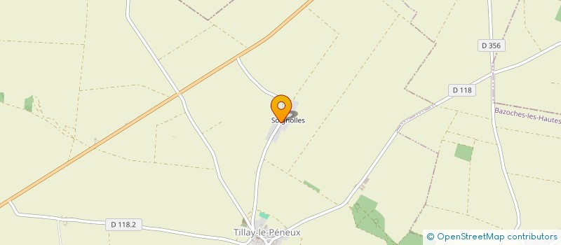 localisation de l'entreprise LA PRADELLE à TILLAY-LE-PENEUX