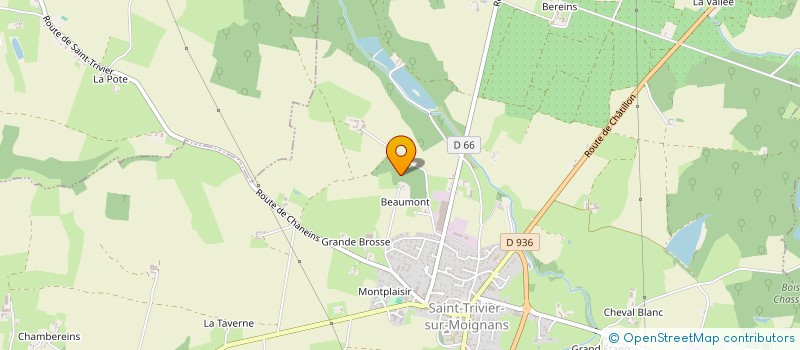 localisation de l'entreprise LA PRAIRIE  SAINT-TRIVIER-SUR-MOIGNANS