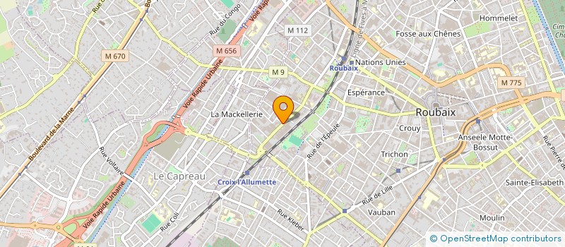 localisation de l'entreprise LA PRAIRIE  ROUBAIX