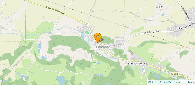 localisation de l'entreprise LA PRAIRIE  CHATONNAY