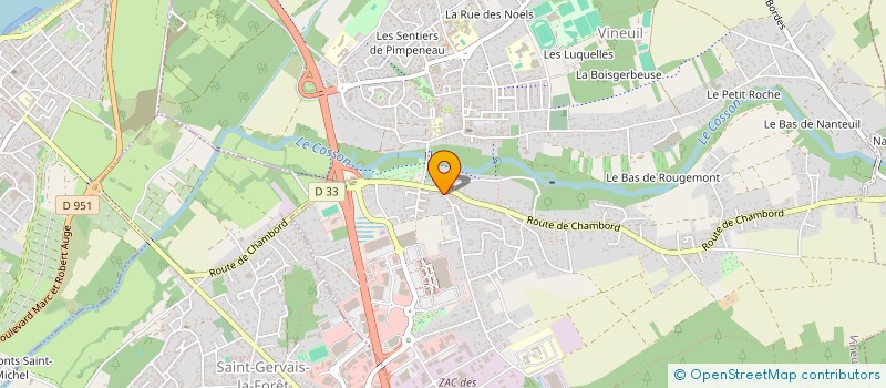 localisation de l'entreprise LA PRAIRIE  VINEUIL