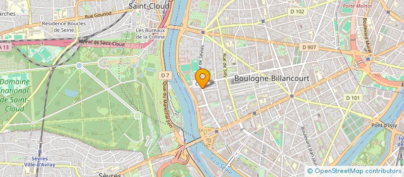 localisation de l'entreprise LA PRAIRIE GROUP FRANCE à BOULOGNE-BILLANCOURT