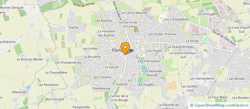 localisation de l'entreprise LA PRAIRIE NATURE à FONDETTES