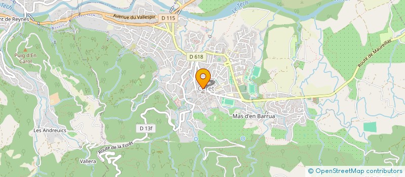 localisation de l'entreprise LA PRALINE à CERET
