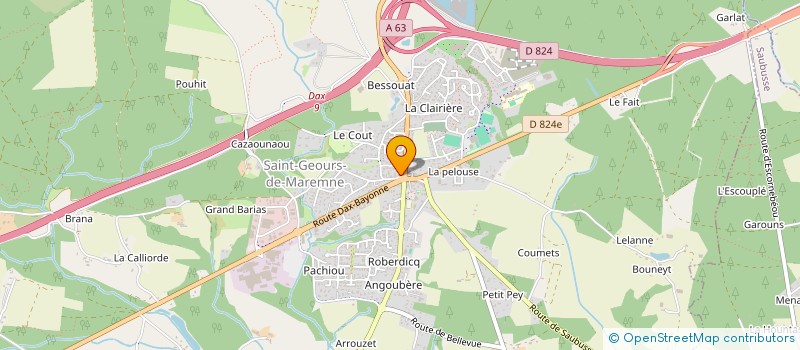 localisation de l'entreprise LA PRALINETTE à SAINT-GEOURS-DE-MAREMNE