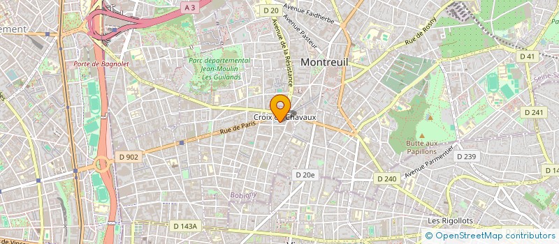 localisation de l'entreprise LA PRESSE DE LA CROIX DE CHAVAUX à MONTREUIL