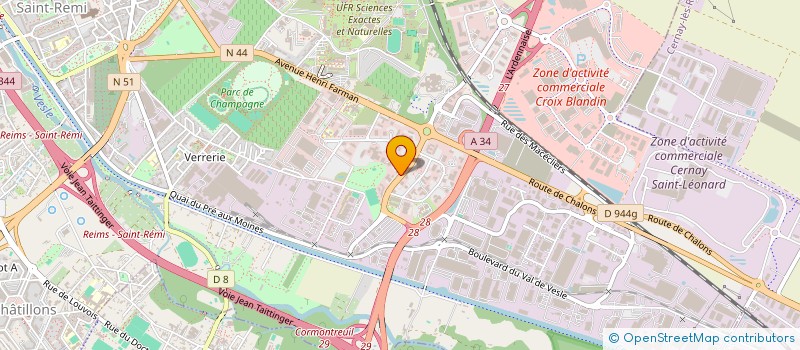 localisation de l'entreprise LA PRESTIGE REIMS  REIMS