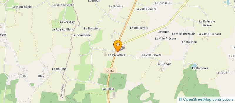 localisation de l'entreprise LA PREVOSTAIS  QUEDILLAC