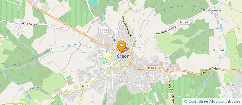 localisation de l'entreprise LA PREVOTE  CREON