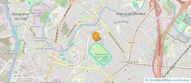 localisation de l'entreprise LA PRINCESSE 07 à MARCQ-EN-BARŒUL