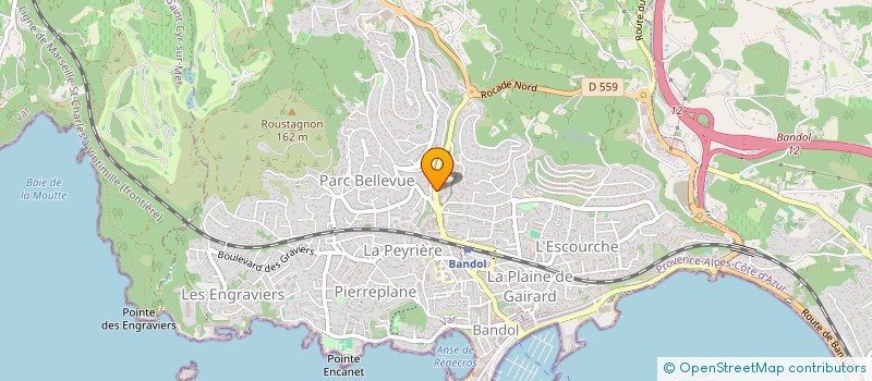 localisation de l'entreprise LA PRINCESSE AU PETIT POIS  BANDOL