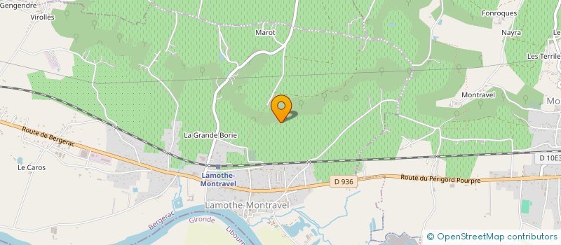 localisation de l'entreprise LA PRIOULETTE  LAMOTHE-MONTRAVEL