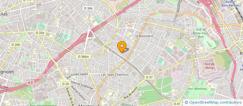 localisation de l'entreprise LA PROD à MONTREUIL