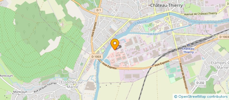 localisation de l'entreprise LA PROD'FACTORY (ECOLE DE PRODUCTION DU SUD DE L'AISNE) à EPAUX-BEZU