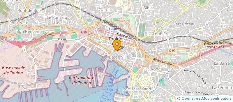localisation de l'entreprise LA PRODUCTION à TOULON