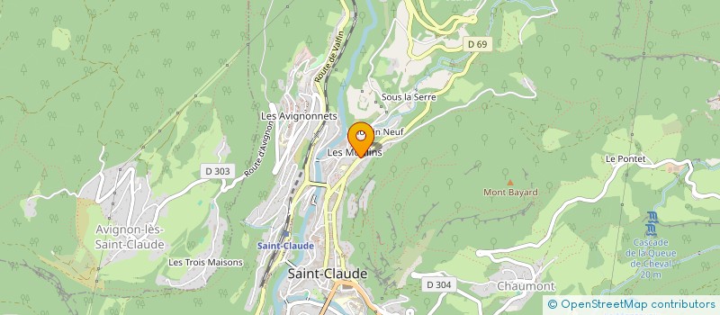 localisation de l'entreprise LA PROLETARIENNE à SAINT-CLAUDE