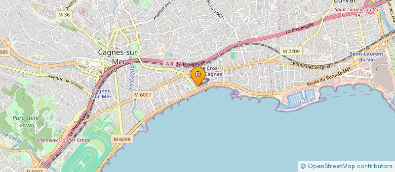 localisation de l'entreprise LA PROM à CAGNES-SUR-MER