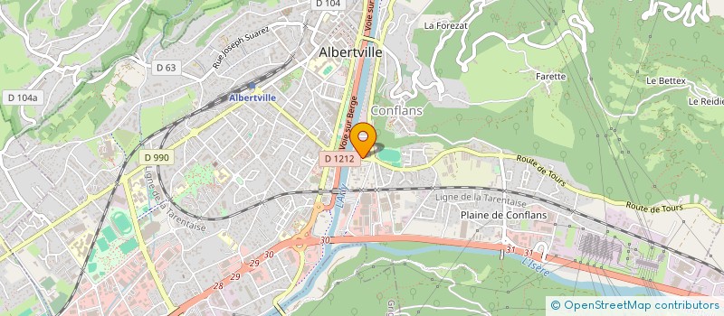 localisation de l'entreprise LA PROMENADE  ALBERTVILLE