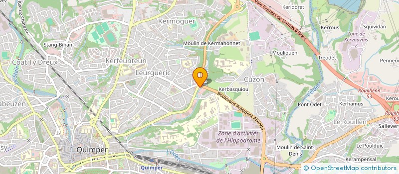 localisation de l'entreprise LA PROTECTION SOLAIRE DE BRETAGNE à QUIMPER